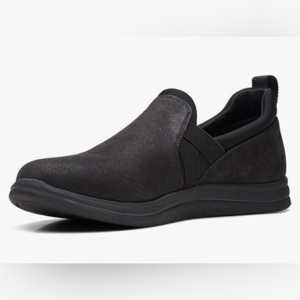 Clarks Women's Black Cloudsteppers Breeze Bali Slip On Shoes Sz 10 W NEW IN BOX